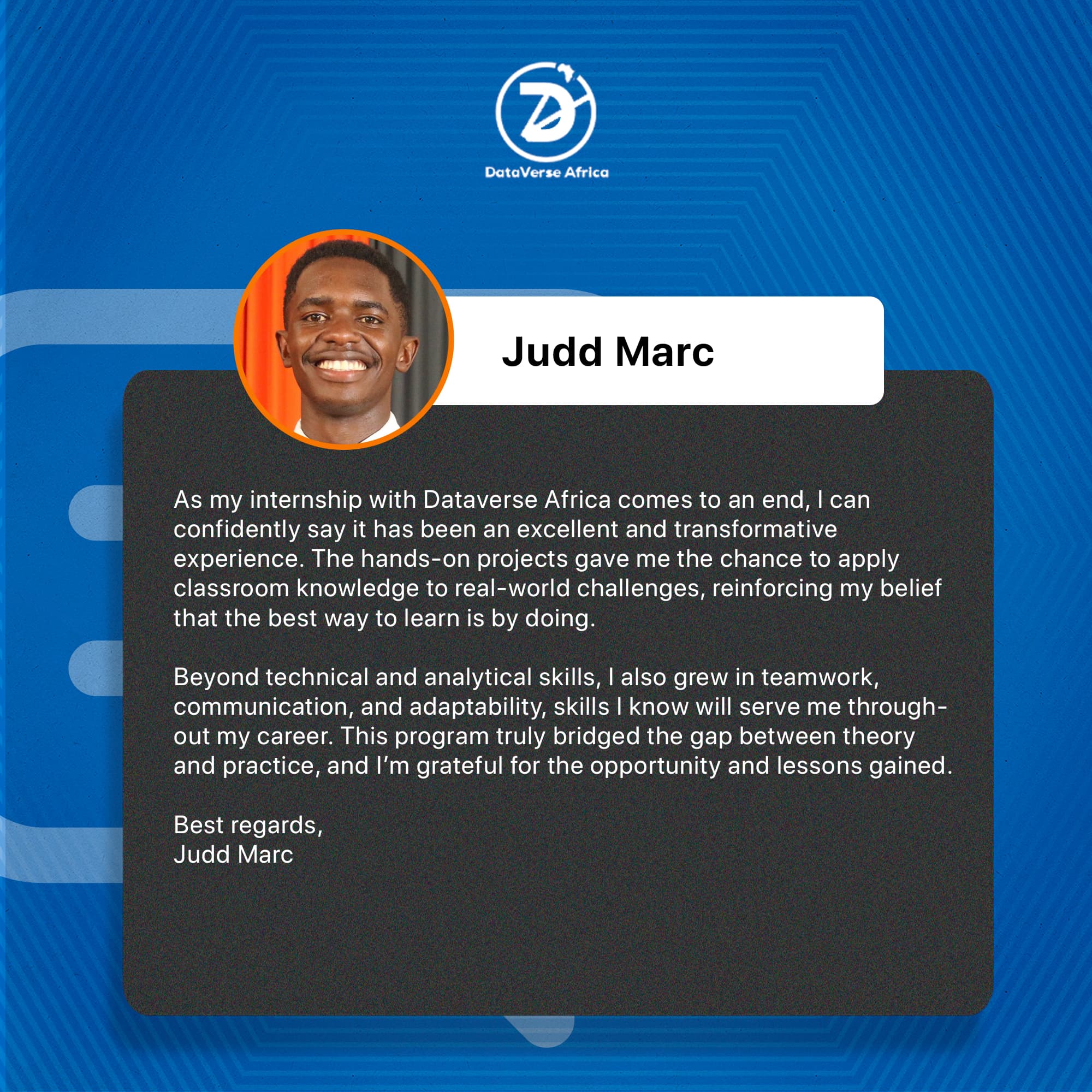 Internship testimonial 13