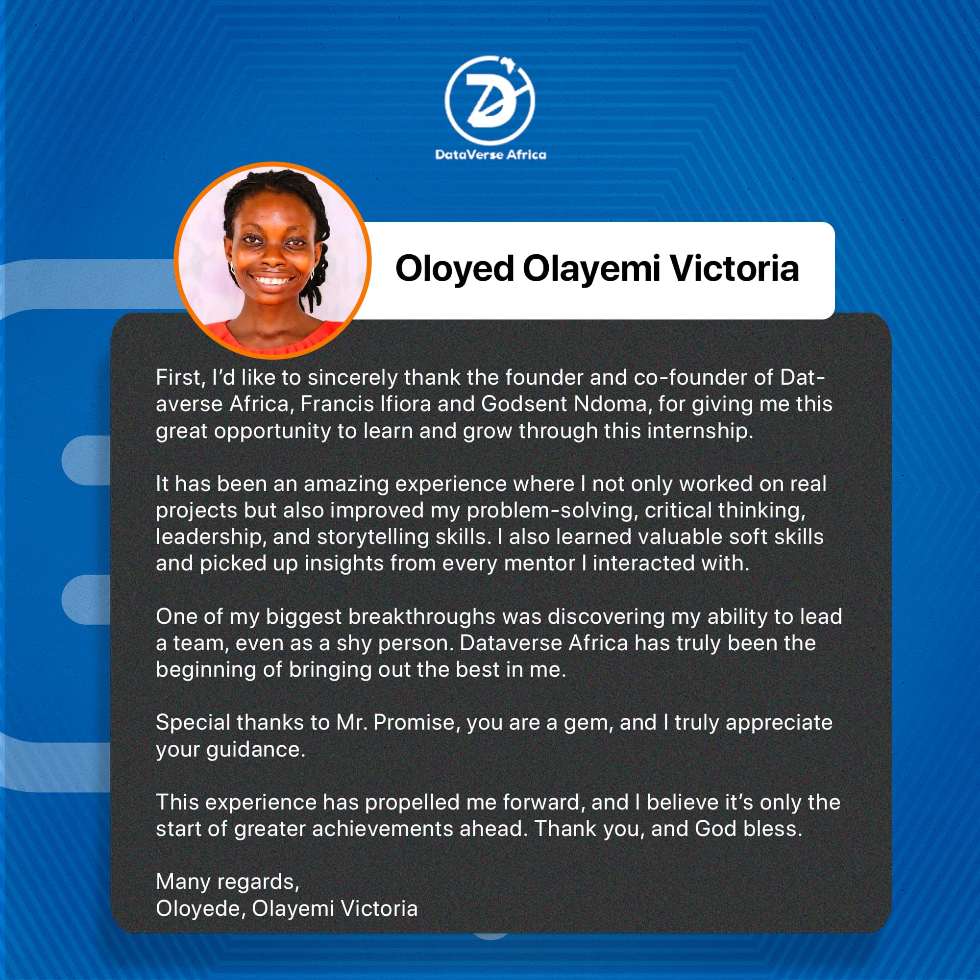 Internship testimonial 17