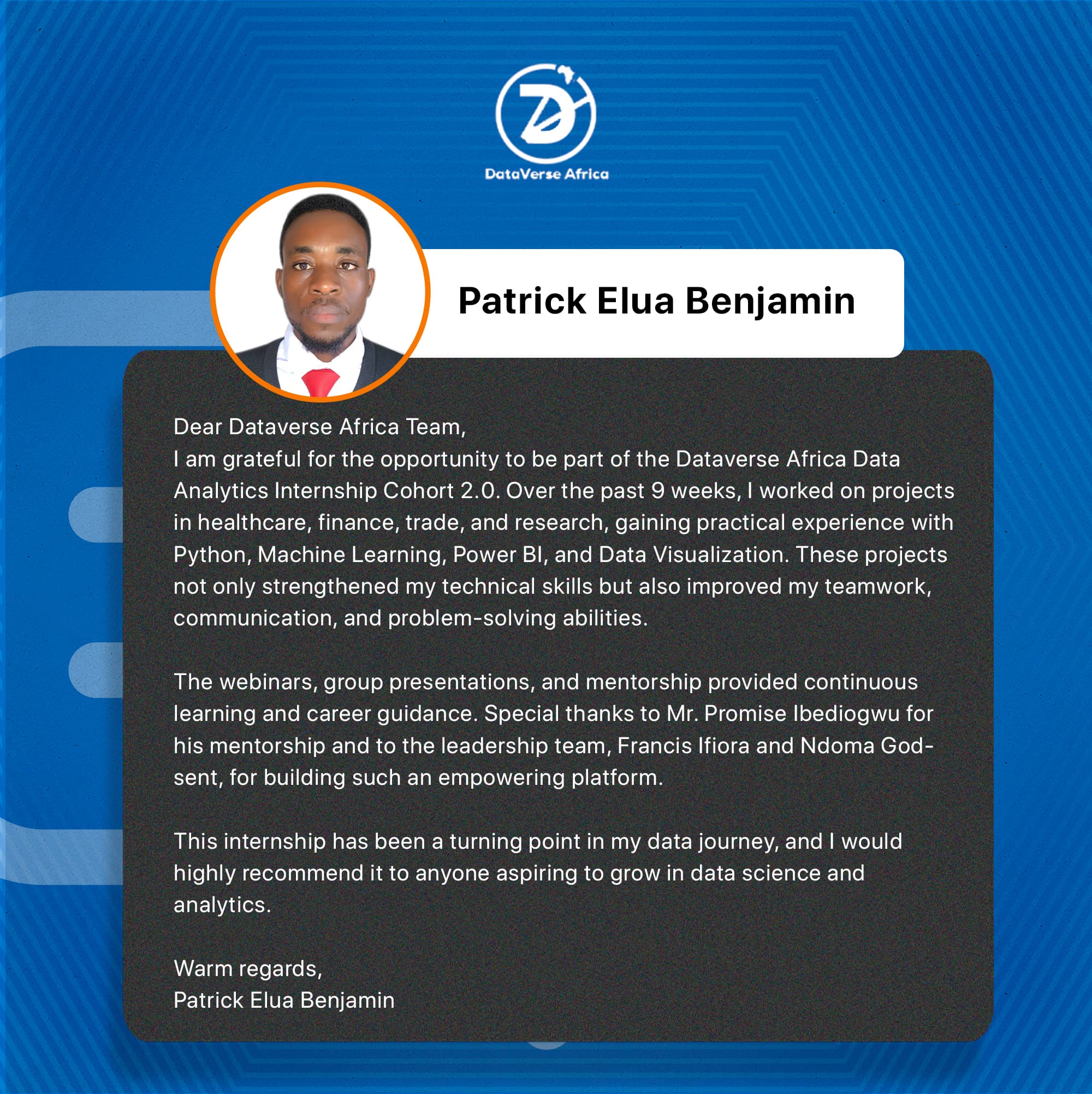 Internship testimonial 18