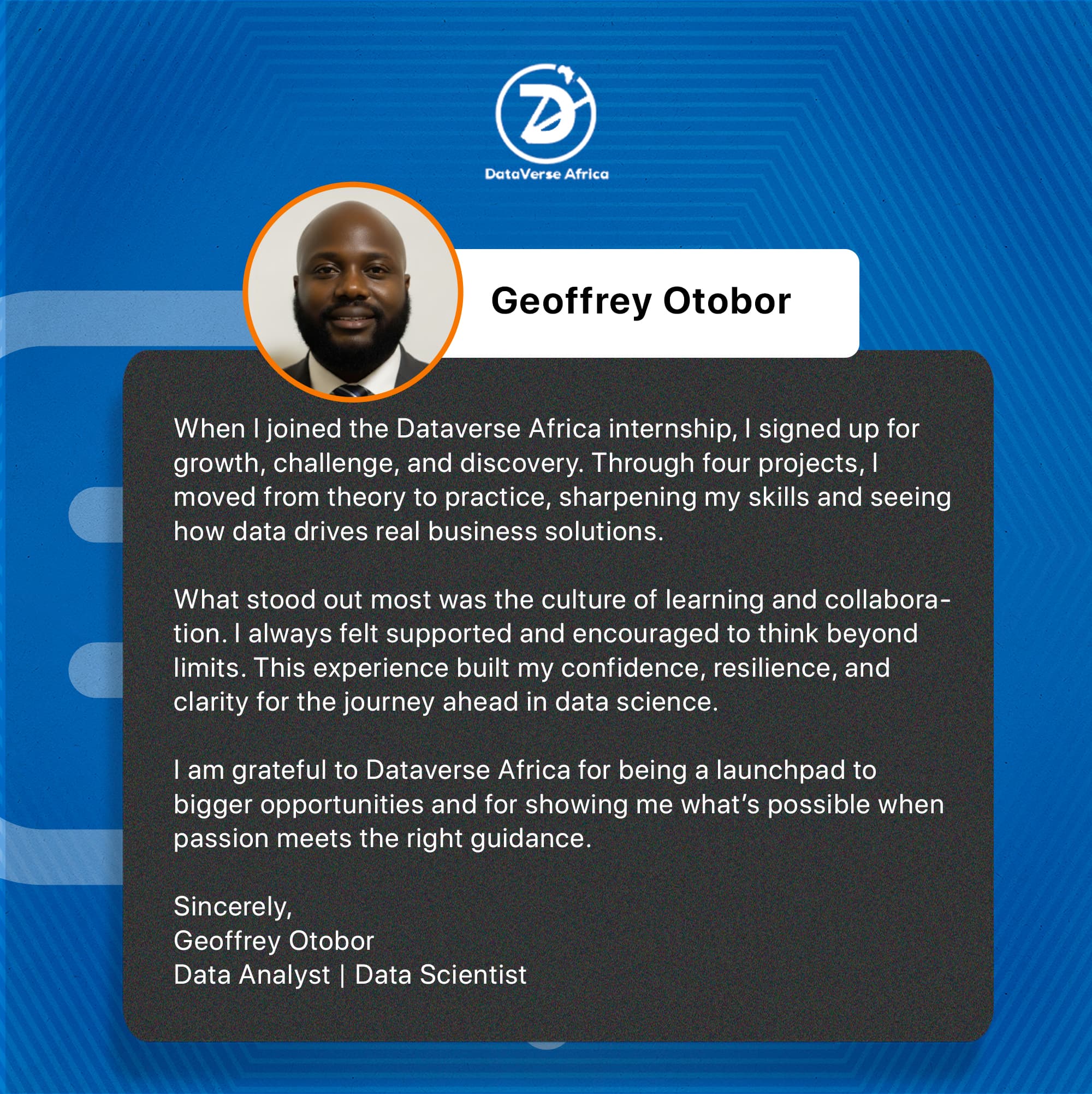 Internship testimonial 7